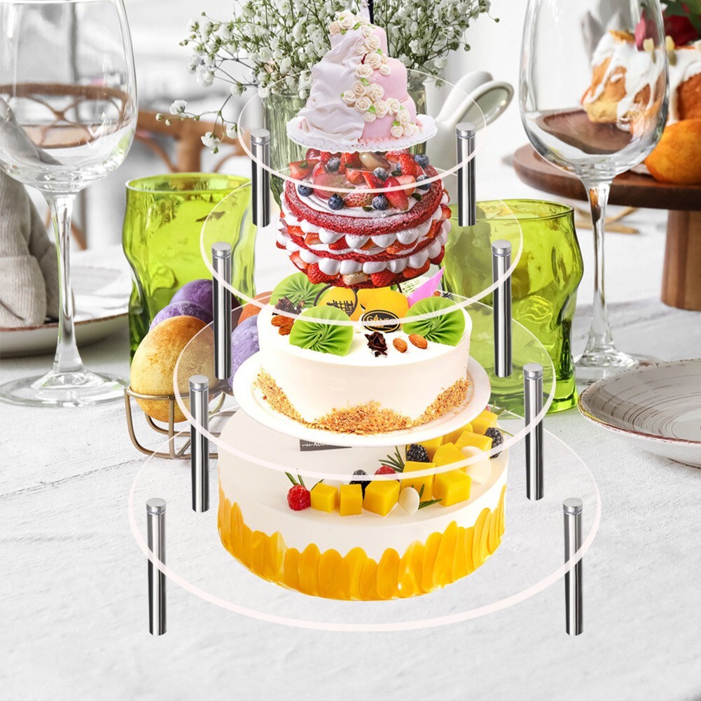 Sturdy Construction Acrylic Cake Stand Display Your Cakes with