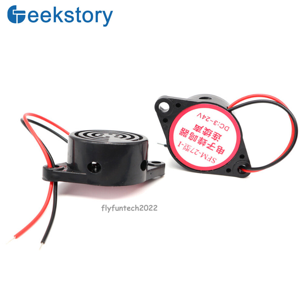 2PCS SFM-27 Buzzer Attivo: Allarme Acustico Ad Alto Decibel 3-24 V, 12 - Foto 7