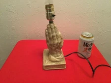 RARE Vintage Prayer Hands Lamp