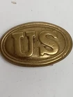 Vintage US Army US Civil War Replica Oval Brass Belt Buckle