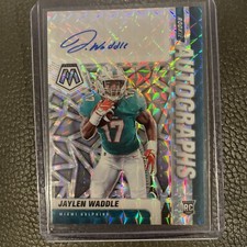 2021 PANINI MOSAIC JAYLEN WADDLE ROOKIE RC AUTOGRAPH AUTO #RA-8 DOLPHINS