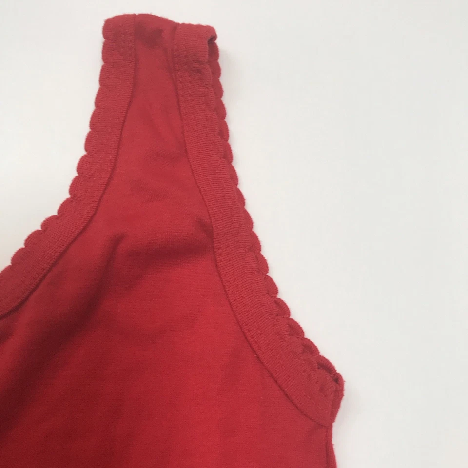 Винтажный 70-х Майка женщин красный Cami вязаный патриотический гранж гранола девочка Эрика S M - Изображение 3 из 4