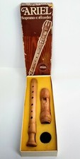 Gevim Ariel Recorder Soprano - C All Wood Original Box Made In Israel Vintage