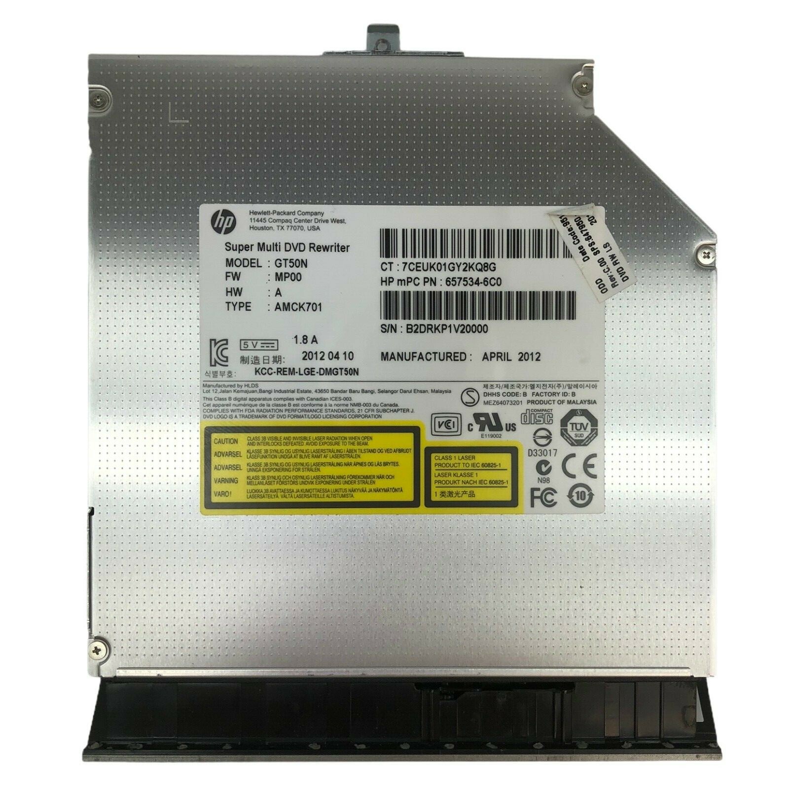 HP Super Multi DVD Rewriter Gt50n 657534-6c0 Internal Drive for sale ...