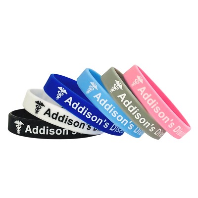 Addison-Krankheit Armbänder medizinisches Ausweisband Medic Alert Schmuck Sport Set 3