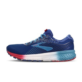 brooks shoes red white blue