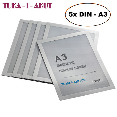5er A3 Info-Rahmen Selbstklebend, Magnetverschluss Klapp Plakatrahmen TKD8400 S