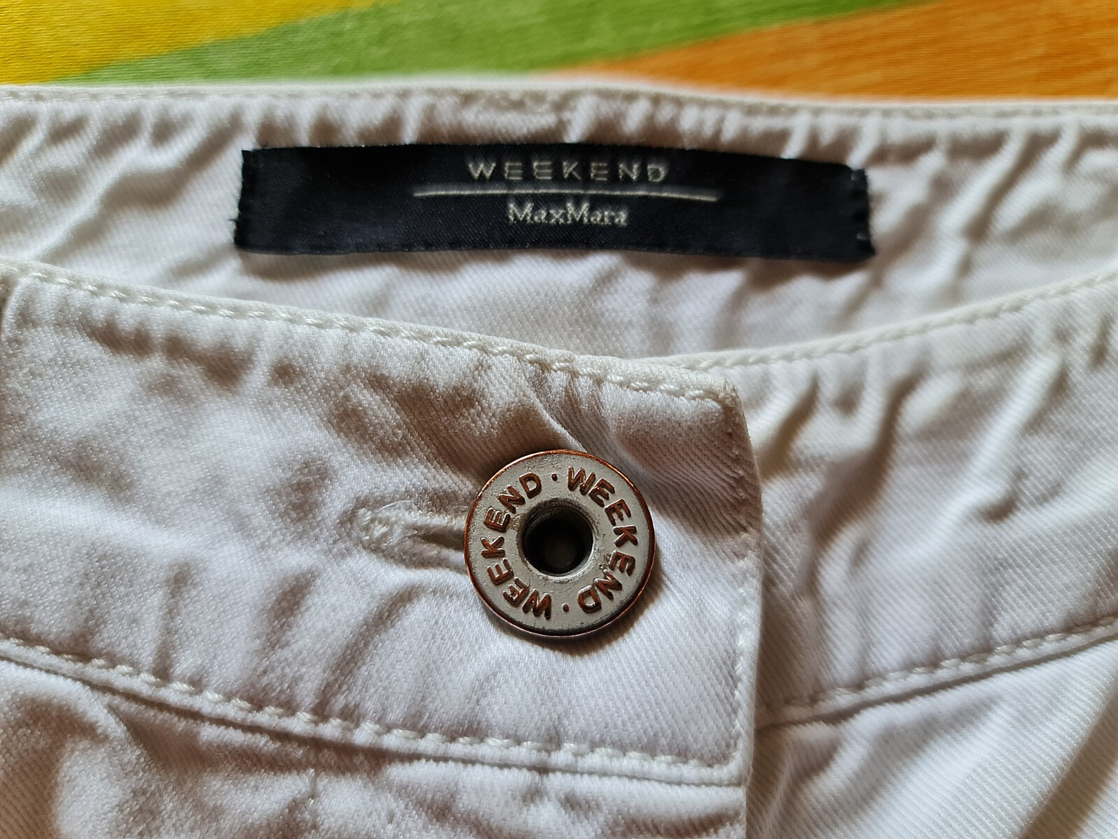 AUTHENTIC WEEKEND MAX MARA SOLID  WHITE COTTON WO… - image 5