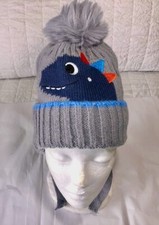Dinosaur Knitted Hat with Winter Ear Protection Boys Or Girls