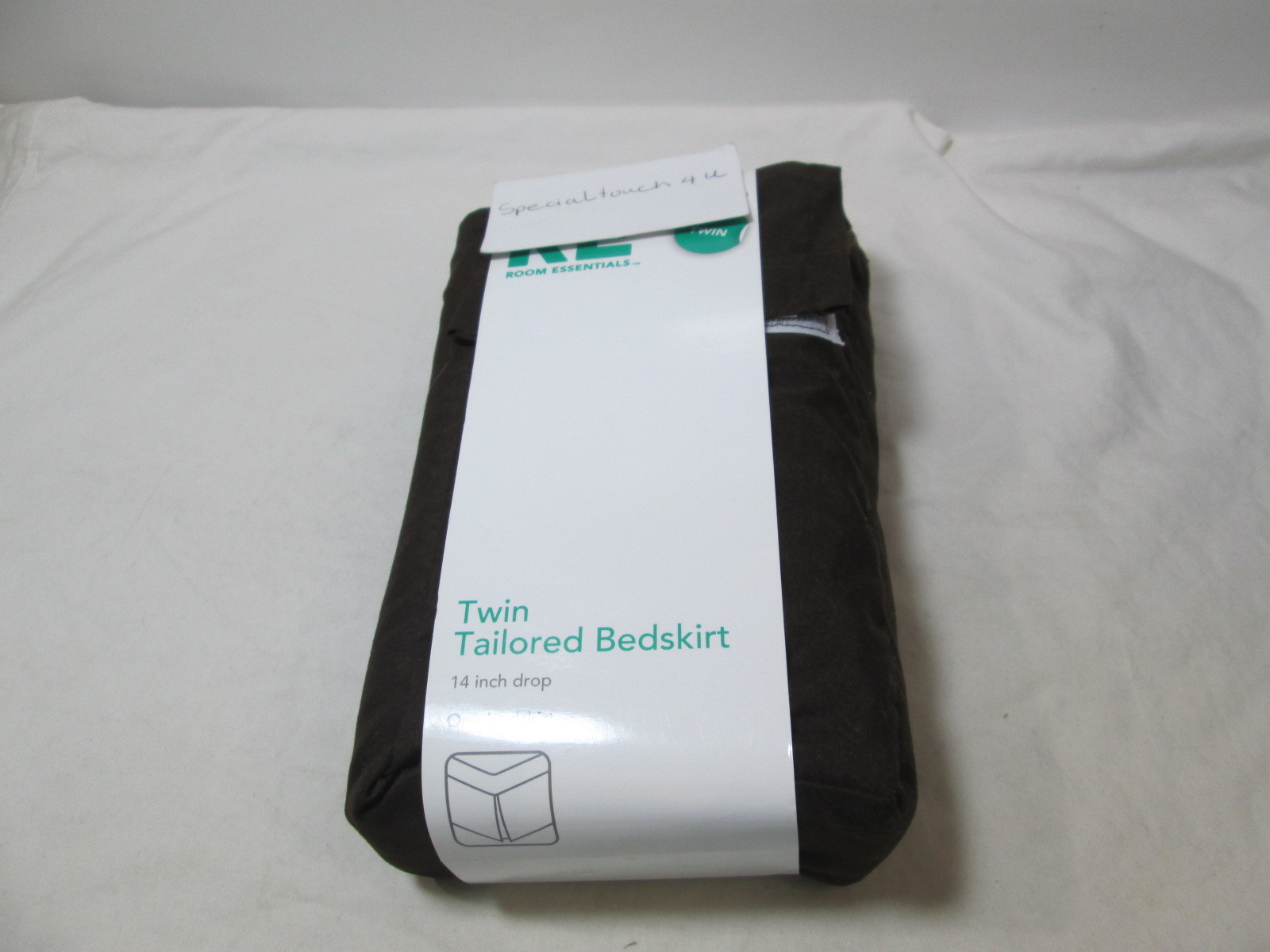 New RE ROOM ESSENTIALS Twin TAILORED BEDSKIRT 14 Drop - Chocolate 