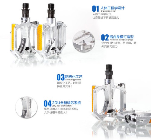 Wellgo M195-DU Aluminum XC AM Mountain Road Bike DU Pedals flat Pedal 10*10cm - Picture 12 of 13