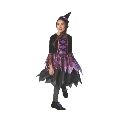 party city witch dress Halloween Costume Long Black Witchy Dress Women's Witch Tattered Long Sleeve Dress, Black, One Size