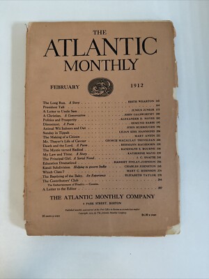 ATLANTIC Monthly Magazine February 1912 - Edith Wharton Katherine Mayo