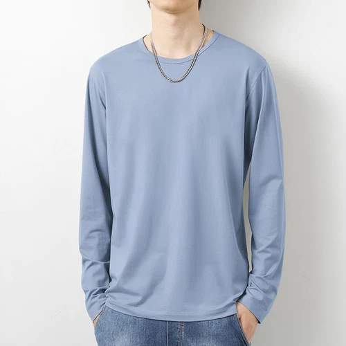 Herren Pullover T-Shirts Locker Rundhals Langarm Oberteile Streetwear Freizeit T-Shirt - Bild 36 von 40