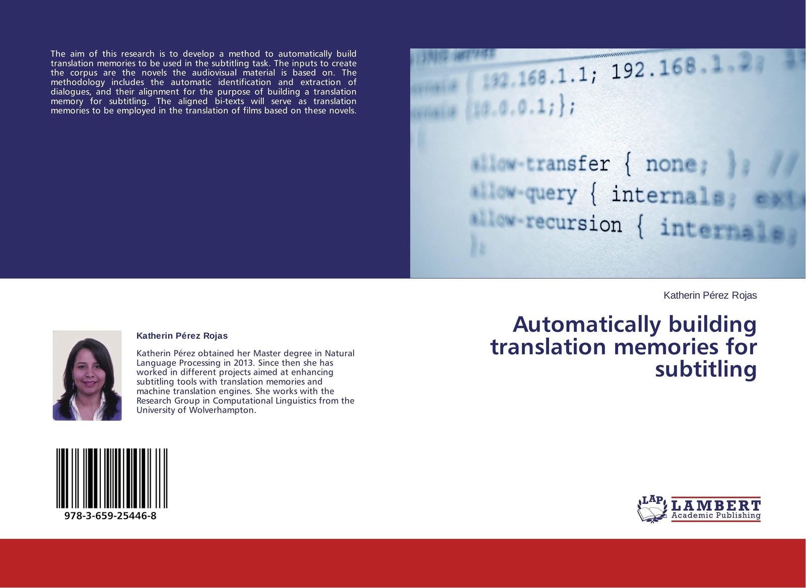Thumbnail - Katherin Pérez Rojas | Automatically Building Translation Memories