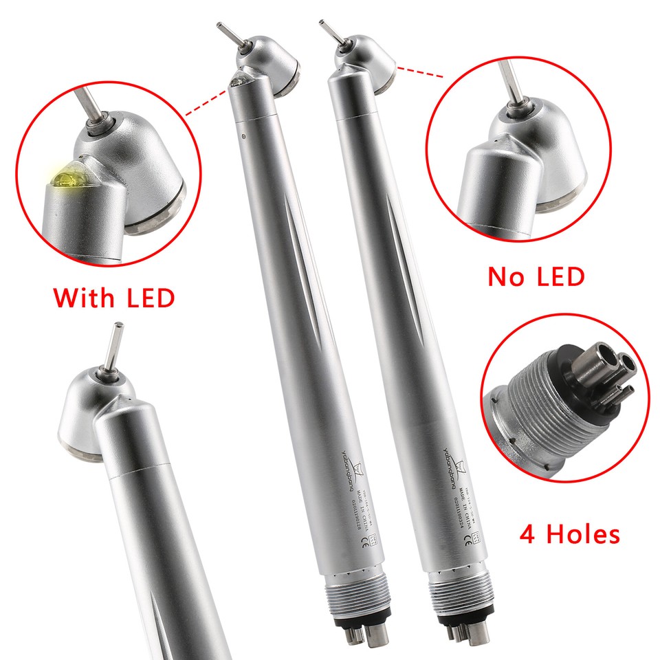Dental (LED Egenerator) 45° Degree Surgical High Speed Handpiece 4Hole
