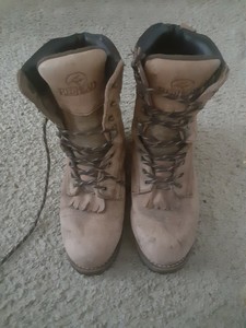 redhead combat boots