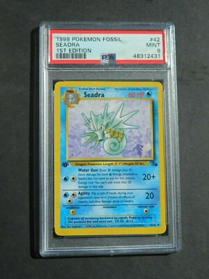 Pokemon PSA 9 1ST EDITION SEADRA 42/62 - FOSSIL SET - MINT | eBay