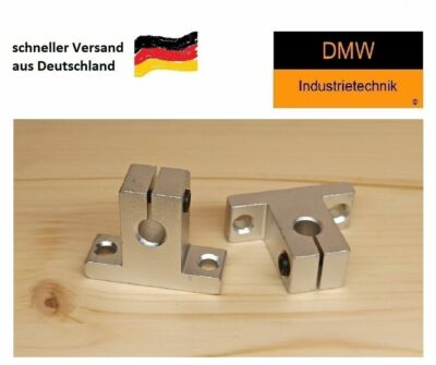 2 Stück Wellenhalterung für 8mm Wellen | 3D Drucker | Alu Befestigung fix | CNC