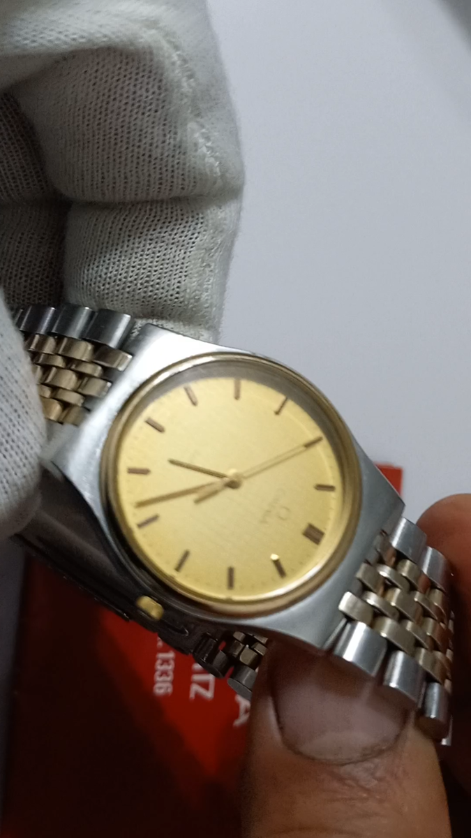 1980s Omega Deville Quartz Cal 1336 Original 2 Tone Jubilee