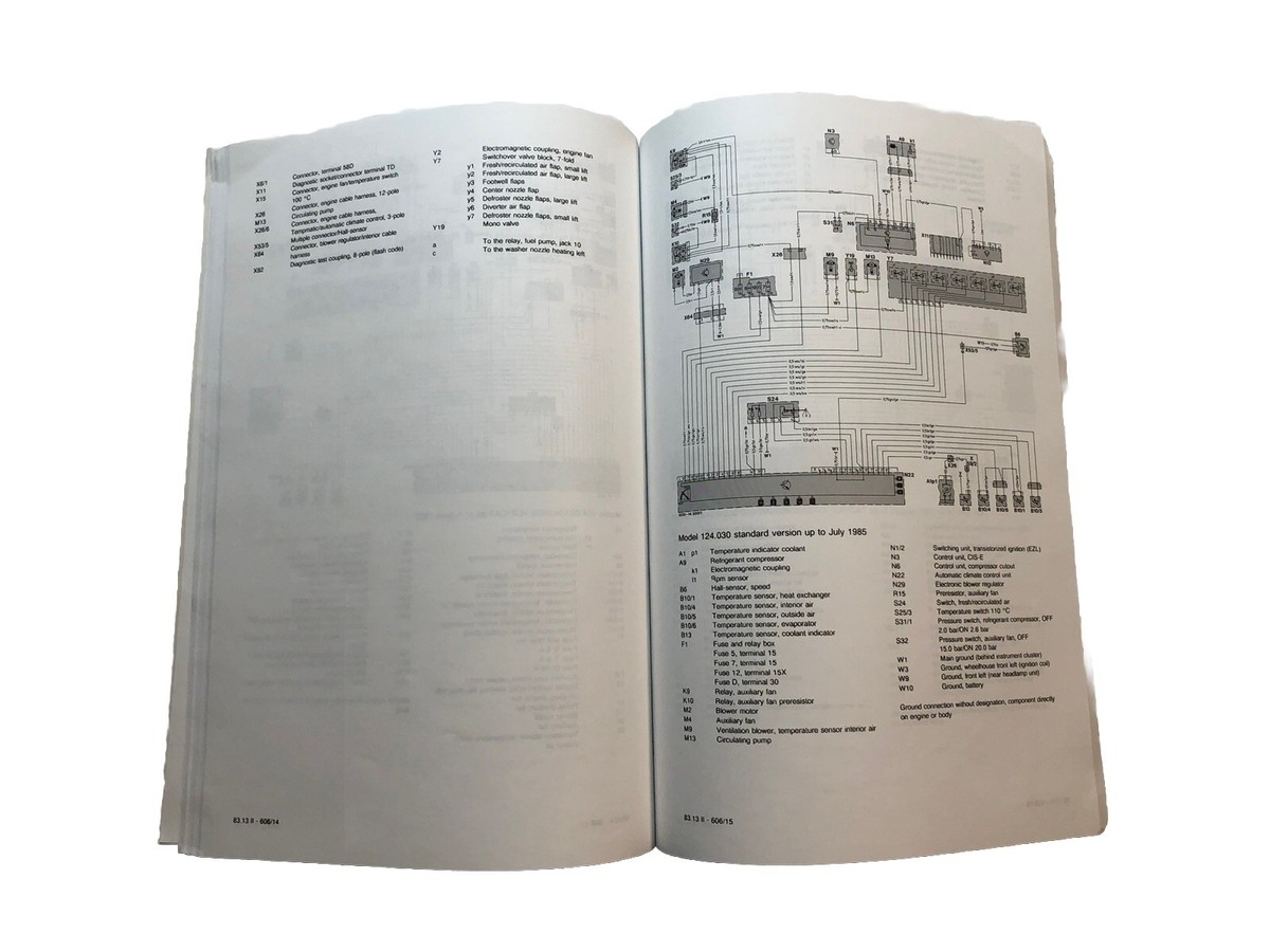Mercedes 1986-1988 OEM AC Climate Shop Service Repair Manual