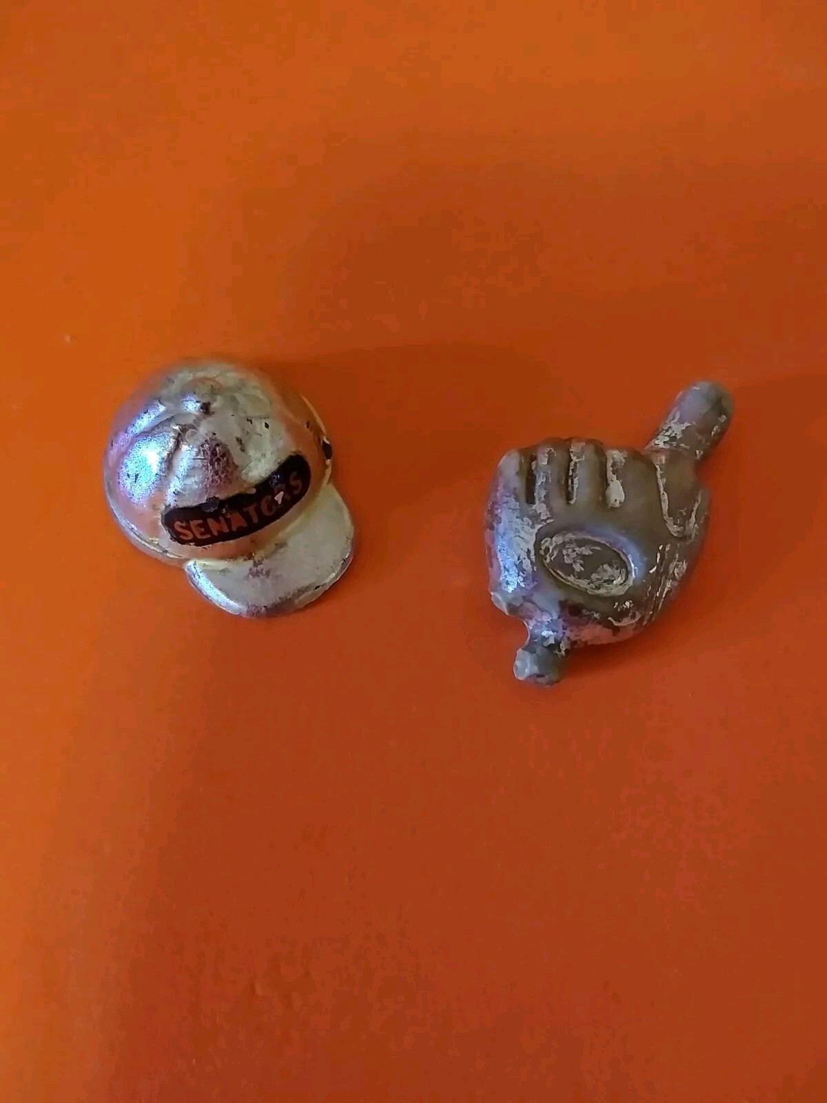 Vintage MLB Senators Hat Gumball Charm & Bat/Glove Toy