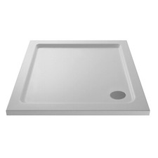 Bathroom 40mm Square Enclosure Shower Tray Low Profile Bathroom White Modern