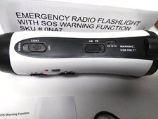 NEW Emergency Radio Flashlight with SOS Warning Function Outdoor Plastic White 