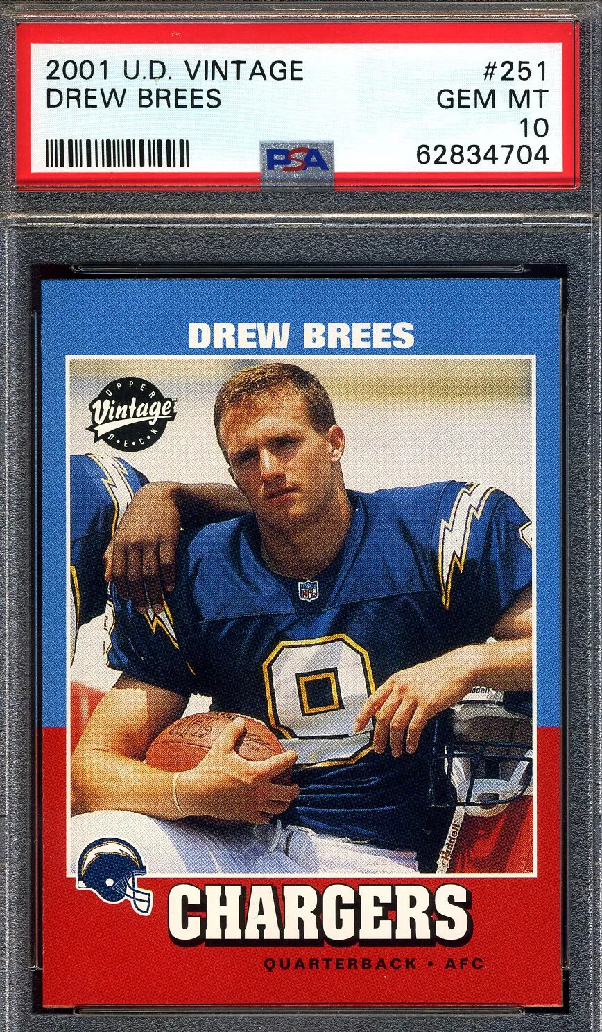 Drew Brees trading card
