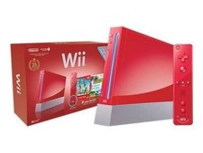 Nintendo Wii Console Bundle - Red with New Super Mario Bros. and Wii Sports