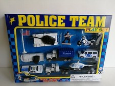 SCATOLA 10 MEZZI POLICE TEAM POLIZIA ANNI '90