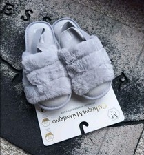 NWT Catherine Malandrino Gray Premium Women's Slippers Size M 7/8