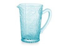 H&H Brocca Aus Glas Transparent Blau 1,35 Lt Garten