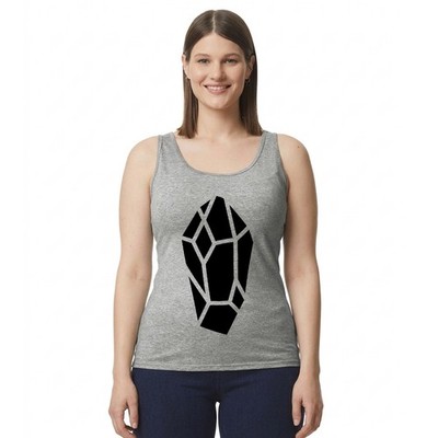 Geometrisches Kristall Damen Trägershirt Tank Top Edelstein Kristalle Geschenk für sie