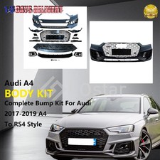 Front Bumper Cover Conversion Kit For 2017-2019 Audi A4 Upgrade To Rs4 Style