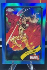 2025 Topps Chrome Marvel Blue Refractor /299 Thena #2