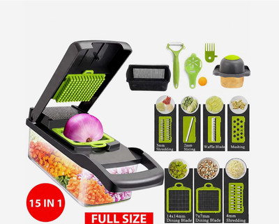 15-In-1 Vegetable Fruit Chopper Cutter Food Onion Veggie Dicer Slicer Kitchen