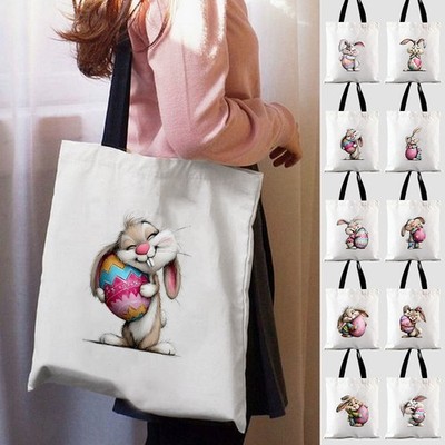 Einkaufstasche Osterhase Kunst Premium Baumwolle Canvas faltbar Tragetasche Shopper Taschen
