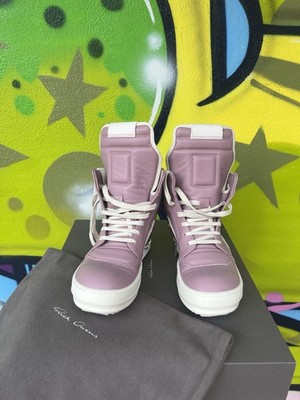 Rick Owens Geobasket High-Top Sneakers   Dusty Pink