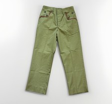 Vintage 50s 60d Boy Scouts BSA Green Uniform Pants Red Piping 26x23 USA Youth
