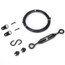 Anti Sag Gate Kit for Wooden Fence, Black Anti-Sagging Gate Support Cable Kit Ha