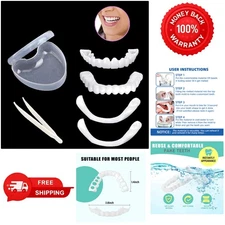 Complete Dental Care Kit: White Veneers, Adhesives, and Tweezers for Smiles