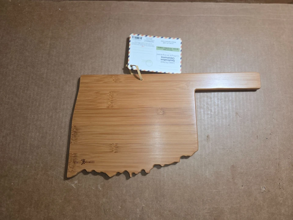 Tabla de cortar madera totalmente bambú OKLAHOMA posavasos cuchillos de queso conjunto de regalo NUEVO Foto 3 de 4