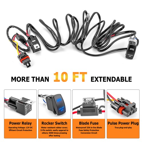 WEISEN Plug & Play LED Light Bar Wiring Harness Kit For Polaris General Pulse - Picture 5 of 12