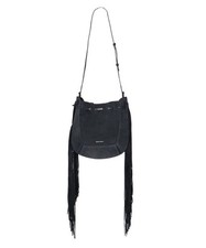 ISABEL MARANT Oskaf Black Fringe Suede Bucket bag
