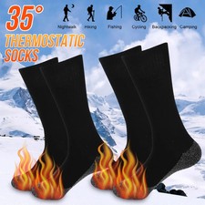 Heizbare Thermosocken Winter Kniehoch Unisex Laufsocken Outdoor