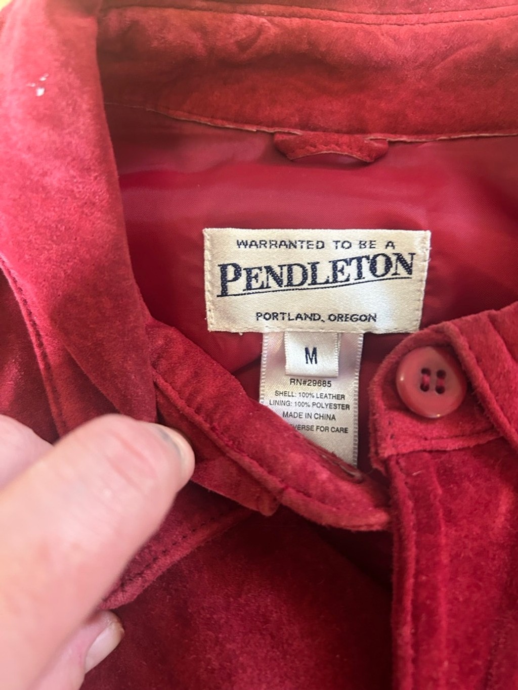 Pendleton medium red button up - image 2