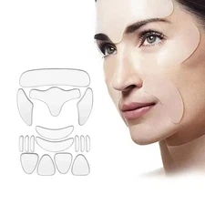 16Pcs Reusable Silicone Anti Wrinkle Face Neck Forehead Lifting Patches