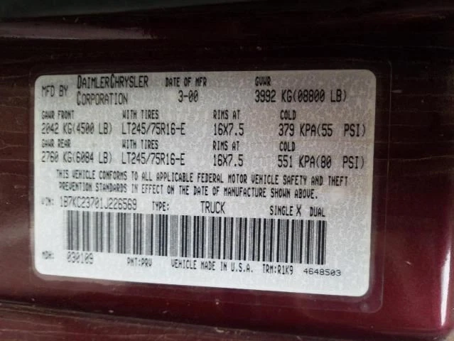 Bolsa MÓDULO USADO 01 RAM 2500 SRS P56043128AF Enviado Foto 4 de 4