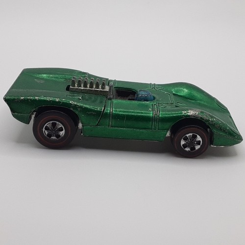 Hot Wheels Redline Ferrari 312P 1970 Green Black Int. Made In United States - Picture 4 of 9